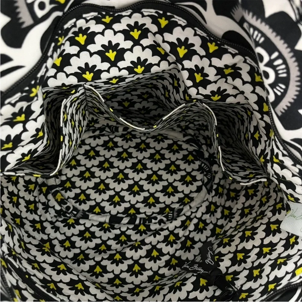 Vera Bradley Glenna Style Large Quilted Black and White Tote Shoulder Bag